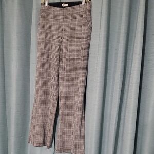 Max Studio Black and White Checkered Women's Trousers